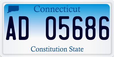 CT license plate AD05686