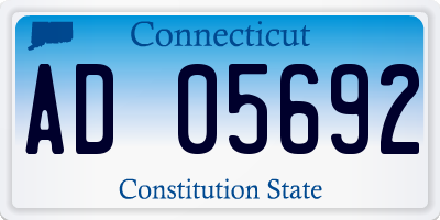 CT license plate AD05692
