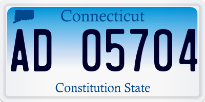 CT license plate AD05704