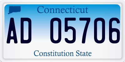 CT license plate AD05706