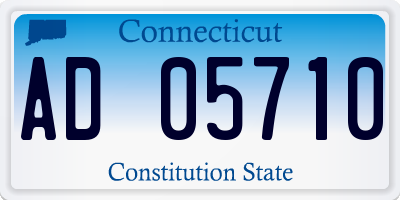 CT license plate AD05710