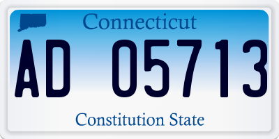CT license plate AD05713