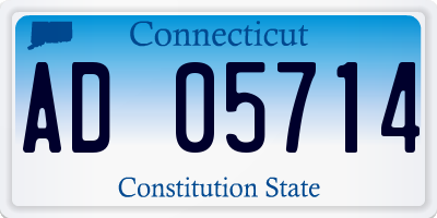 CT license plate AD05714