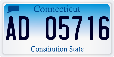CT license plate AD05716