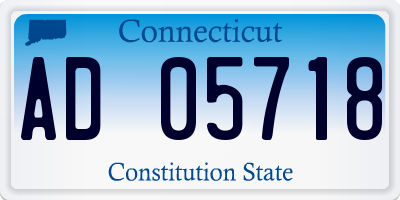CT license plate AD05718