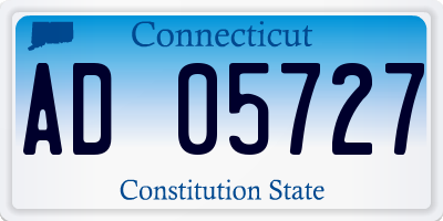 CT license plate AD05727
