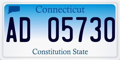 CT license plate AD05730