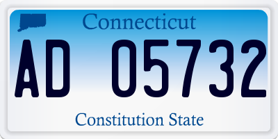 CT license plate AD05732