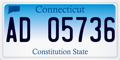 CT license plate AD05736