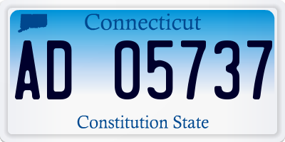 CT license plate AD05737