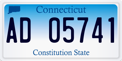 CT license plate AD05741
