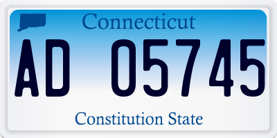 CT license plate AD05745