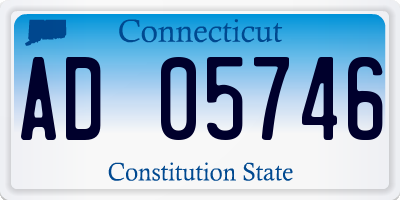 CT license plate AD05746