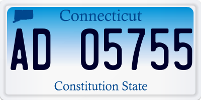 CT license plate AD05755