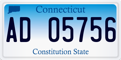 CT license plate AD05756