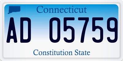 CT license plate AD05759