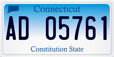 CT license plate AD05761