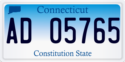 CT license plate AD05765