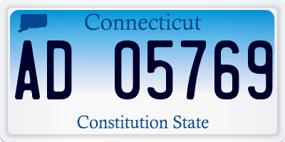 CT license plate AD05769