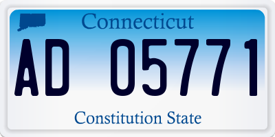 CT license plate AD05771