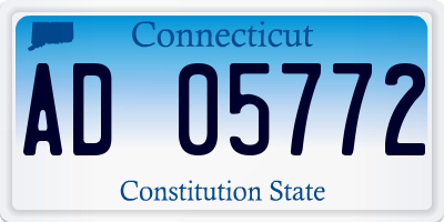 CT license plate AD05772