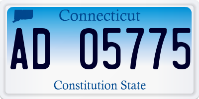 CT license plate AD05775