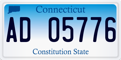 CT license plate AD05776