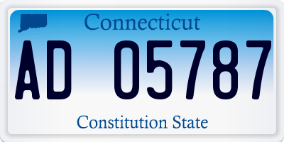 CT license plate AD05787