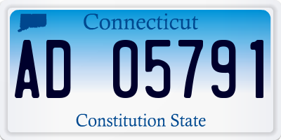CT license plate AD05791