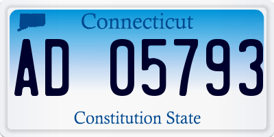CT license plate AD05793