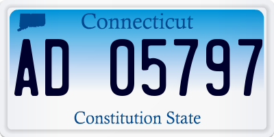 CT license plate AD05797