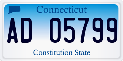 CT license plate AD05799