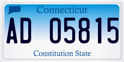 CT license plate AD05815