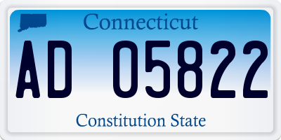 CT license plate AD05822
