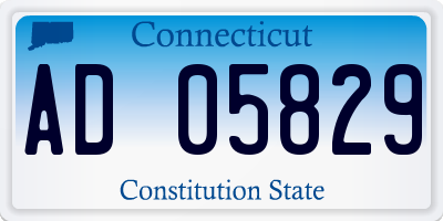 CT license plate AD05829