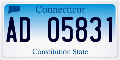 CT license plate AD05831