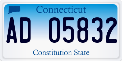 CT license plate AD05832