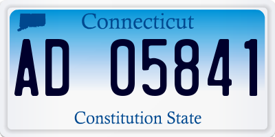 CT license plate AD05841