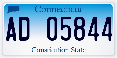 CT license plate AD05844