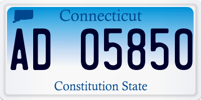 CT license plate AD05850