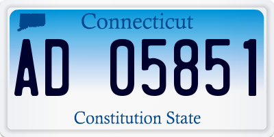 CT license plate AD05851