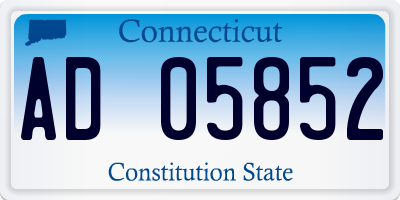 CT license plate AD05852