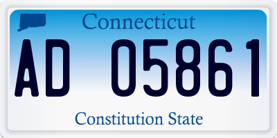 CT license plate AD05861