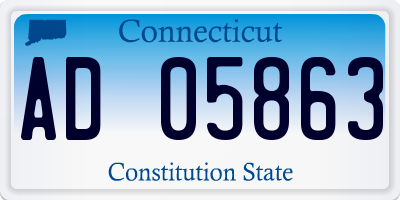 CT license plate AD05863