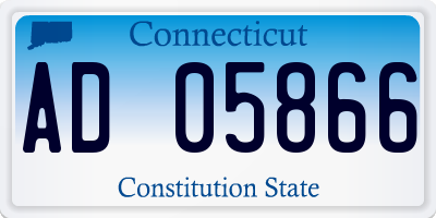 CT license plate AD05866