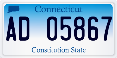 CT license plate AD05867