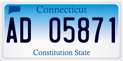 CT license plate AD05871