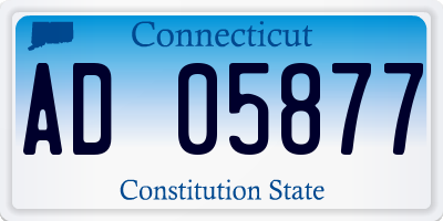 CT license plate AD05877