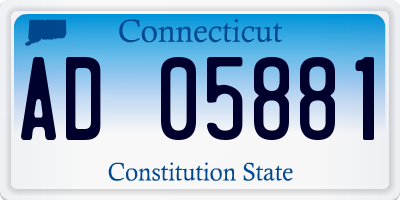 CT license plate AD05881