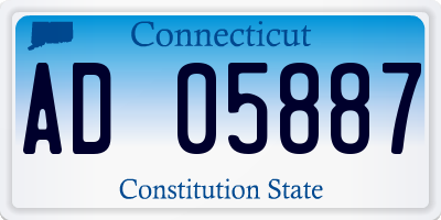 CT license plate AD05887